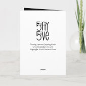 5ifty 5ive witte Verjaardag Kaart (Achterkant)