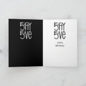 5ifty 5ive witte Verjaardag Kaart (Binnen)