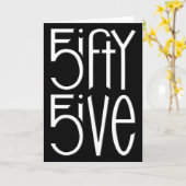 5ifty 5ive witte Verjaardag Kaart (Gele Bloem)