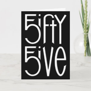 5ifty 5ive witte Verjaardag Kaart