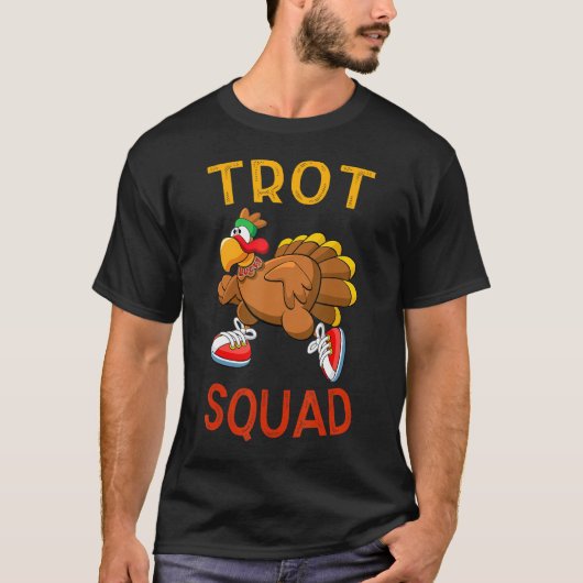 5k Hardlopen Thanksgiving Turkije Trot Squad Kostu T-shirt (Voorkant)
