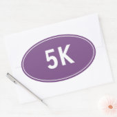 5K Loop Run Paarse ovale Sticker (Envelop)