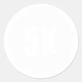 5k marathon ronde sticker (Voorkant)