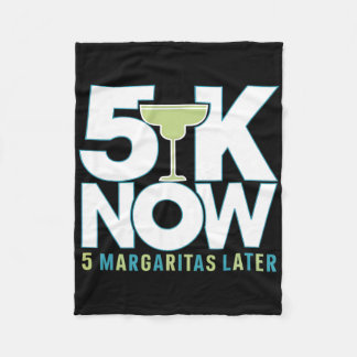 5k Now Margaritas Later Runner Celebration Cinco D Fleece Deken