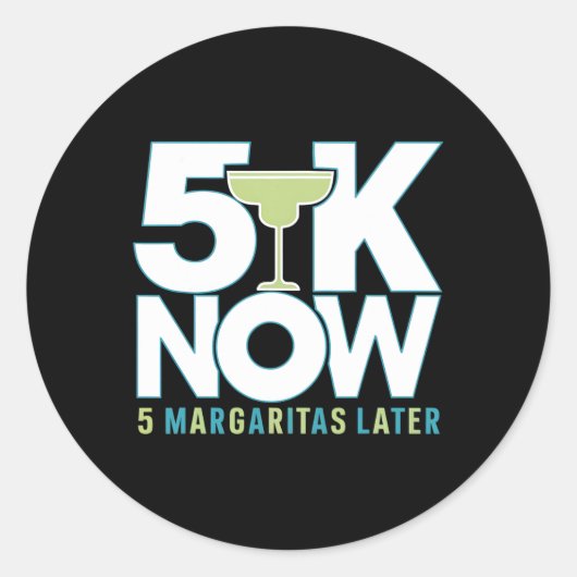 5k Nu Margaritas Later Runner Celebration Cinco D Ronde Sticker (Voorkant)