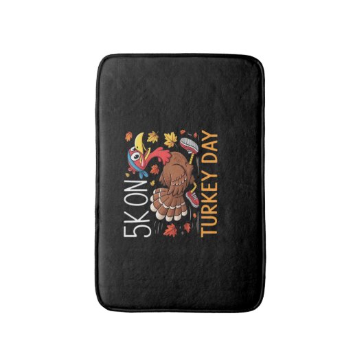 5K op Turkije Dag Thanksgiving Running Classic T-S Badmat (Voorkant Verticaal)