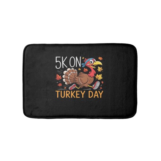 5K op Turkije Dag Thanksgiving Running Classic T-S Badmat (Voorkant)