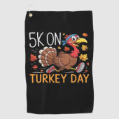 5K op Turkije Dag Thanksgiving Running Classic T-S Golfhanddoek (Voorkant)