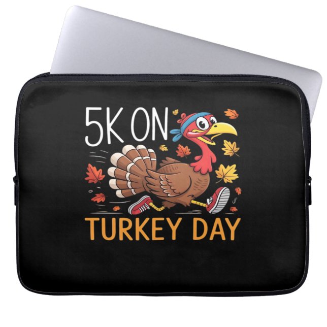 5K op Turkije Dag Thanksgiving Running Classic T-S Laptop Sleeve (Voorkant)