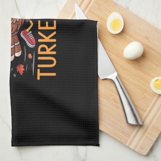 5K op Turkije Dag Thanksgiving Running Classic T-S Theedoek (Quarter Fold)