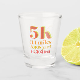 5k Race Rode Hardloopafstand Vet Type Shot Glas