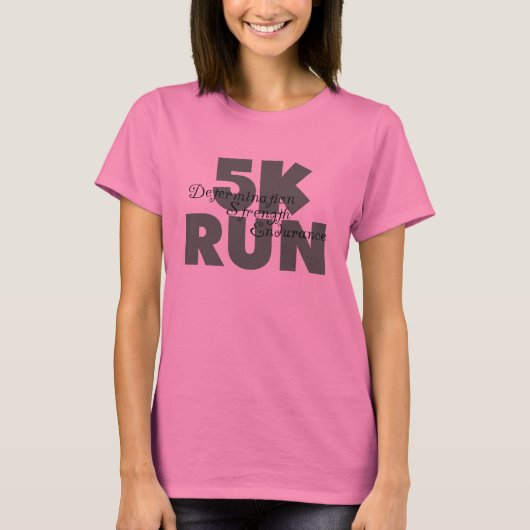 5K Run Groene Sporten Hardlopen T-shirt (Voorkant)