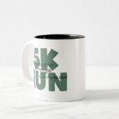 5K Run Groene Sporten Hardlopen Tweekleurige Koffiemok (Voorkant links)
