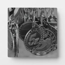 5K Run Medals B&W foto
