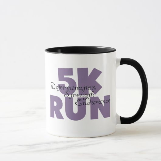 5K Run Paarse inspirerende loper Mok (Rechts)
