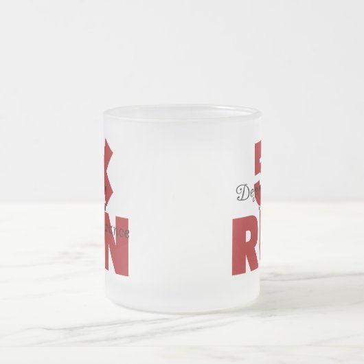 5K Run Red Matglas Koffiemok (Center)