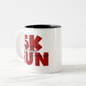 5K Run Red Tweekleurige Koffiemok (Voorkant links)