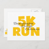 5K Run Yellow Briefkaart (Voorkant / Achterkant)