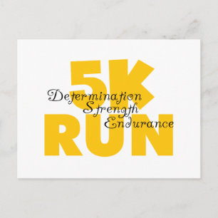 5K Run Yellow Briefkaart