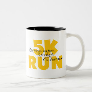 5K Run Yellow Tweekleurige Koffiemok