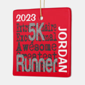 5K Runner Buitengewone CUSTOM Keramisch Ornament (Links)