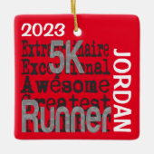 5K Runner Buitengewone CUSTOM Keramisch Ornament (Voorkant)