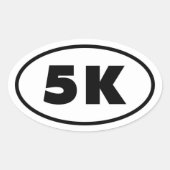 5K Runner Ovaal Ovale Sticker (Voorkant)