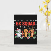 5k Squad Shirt Funny Christmas Running Team  Kaart (Gele Bloem)