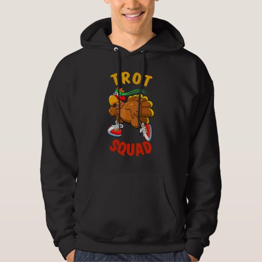 5k Thanksgiving Hardloop Marathon Kalkoenenrit Squ Hoodie (Voorkant)