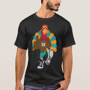 5K Turkije Trot Squad Pelgrim Thanksgiving Hardlop T-shirt
