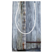 5lx3wx8.5h kleine geschenkzak wit wassen hout schu klein cadeauzakje (Voorkant)