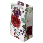 5lx3wx8.5h kleine geschenkzak witte rozen gouden g klein cadeauzakje (Achterkant Gekanteld)