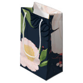 5lx3wx8.5h Kleine Gift Bag Baby Roze Kosmos op Wit Klein Cadeauzakje (Voorkant Gekanteld)