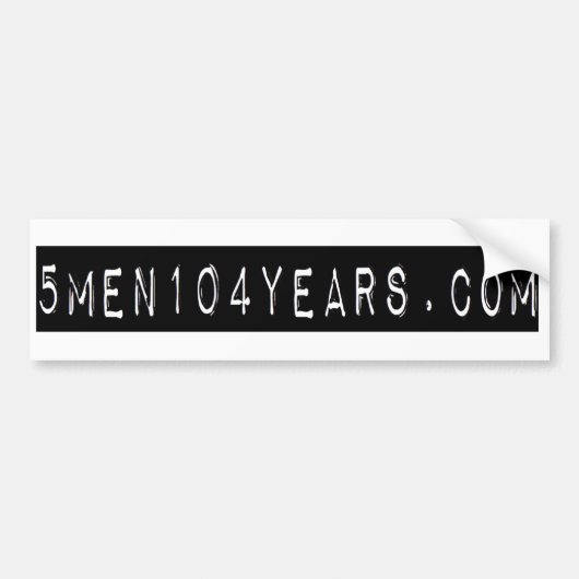 5mannen104 years.com bumpersticker (Voorkant)