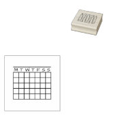 5mm Dot Grid Journal Habit Tracker Maand Kalender Rubberstempel (Gestempeld)