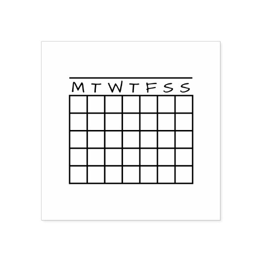 5mm Dot Grid Journal Habit Tracker Maand Kalender Rubberstempel (Afrduk)