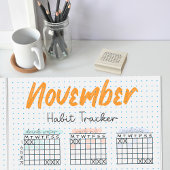 5mm Dot Grid Journal Habit Tracker Maand Kalender Rubberstempel