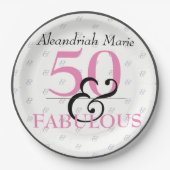 5O en Fabulous Elegant Modern Birthday Papieren Bordje (Voorkant)