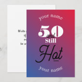 5O en nog warm Bedankkaart (Voorkant / Achterkant)