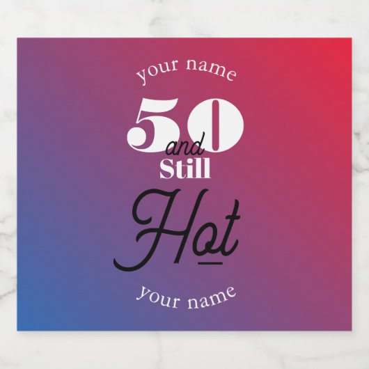 5O en nog warm Bier Etiket (Enkel label)