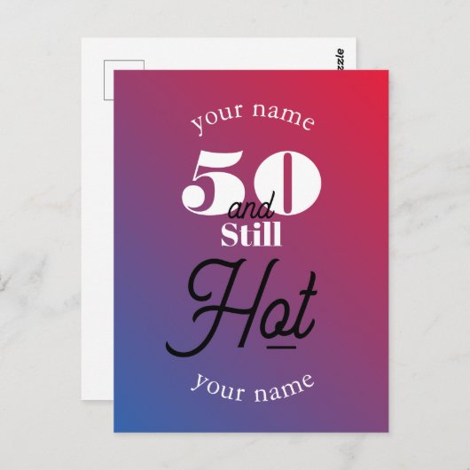 5O en nog warm Briefkaart (Voorkant / Achterkant)