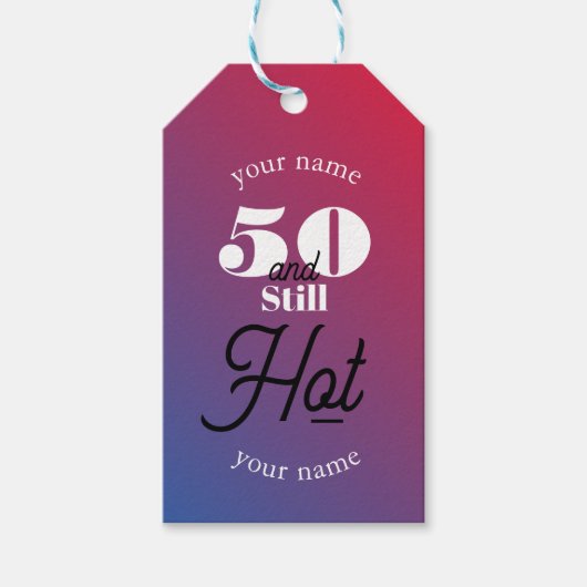 5O en nog warm Cadeaulabel (Voorkant)