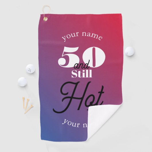 5O en nog warm Golfhanddoek (Insitu)