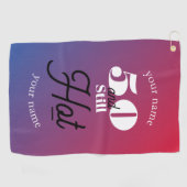 5O en nog warm Golfhanddoek (Horizontaal)