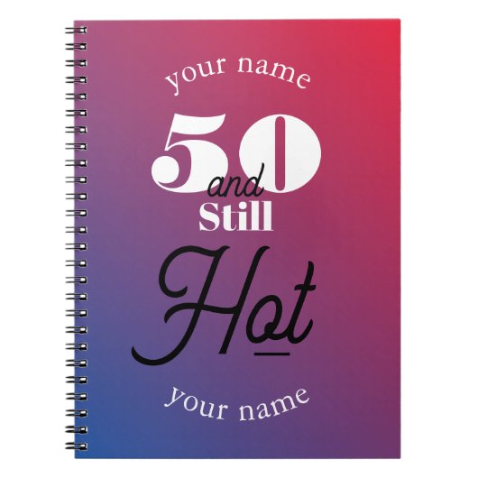 5O en nog warm Notitieboek (Voorkant)