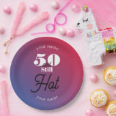 5O en nog warm Papieren Bordje (Feest)