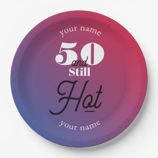 5O en nog warm Papieren Bordje (Voorkant)