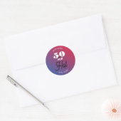 5O en nog warm Ronde Sticker (Envelop)