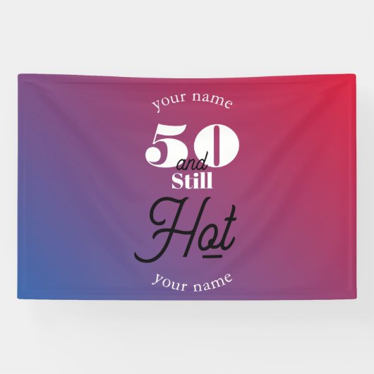 5O en nog warm Spandoek (Horizontaal)