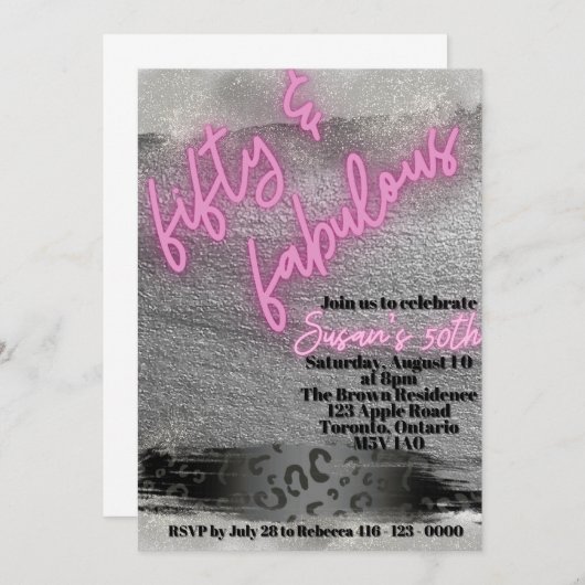 5O & Fabuous Kaart (Voorkant / Achterkant)